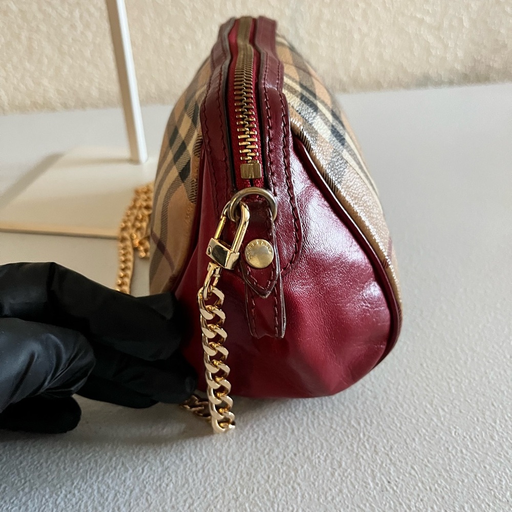 Burberry Checkered Beige and Red Women's Bag - Picture 2 of 12